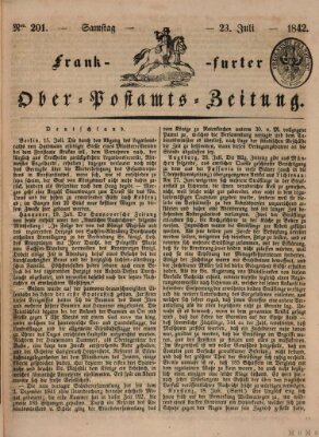 Frankfurter Ober-Post-Amts-Zeitung Samstag 23. Juli 1842