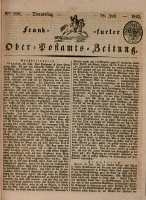 Frankfurter Ober-Post-Amts-Zeitung Donnerstag 28. Juli 1842