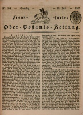 Frankfurter Ober-Post-Amts-Zeitung Samstag 30. Juli 1842