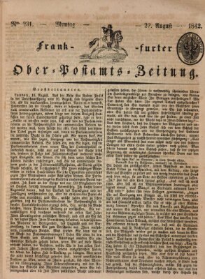 Frankfurter Ober-Post-Amts-Zeitung Montag 22. August 1842