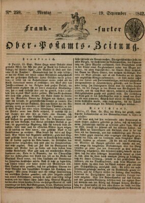 Frankfurter Ober-Post-Amts-Zeitung Montag 19. September 1842