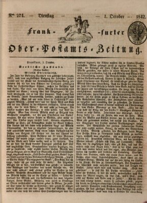 Frankfurter Ober-Post-Amts-Zeitung Dienstag 4. Oktober 1842