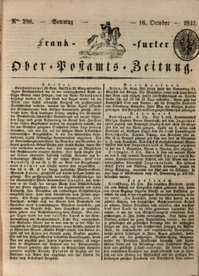 Frankfurter Ober-Post-Amts-Zeitung Sonntag 16. Oktober 1842