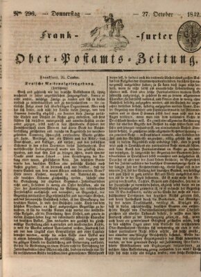 Frankfurter Ober-Post-Amts-Zeitung Donnerstag 27. Oktober 1842