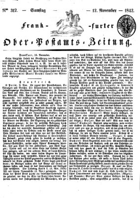Frankfurter Ober-Post-Amts-Zeitung Samstag 12. November 1842