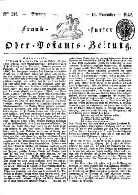 Frankfurter Ober-Post-Amts-Zeitung Sonntag 13. November 1842