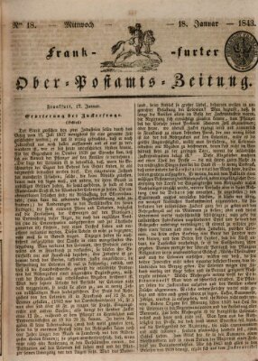 Frankfurter Ober-Post-Amts-Zeitung Mittwoch 18. Januar 1843