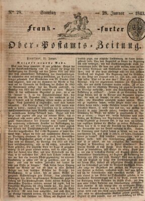 Frankfurter Ober-Post-Amts-Zeitung Samstag 28. Januar 1843