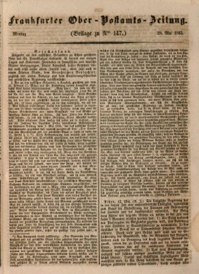 Frankfurter Ober-Post-Amts-Zeitung Montag 29. Mai 1843