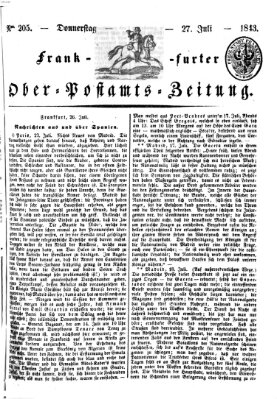 Frankfurter Ober-Post-Amts-Zeitung Donnerstag 27. Juli 1843