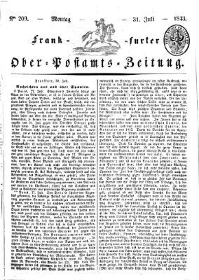 Frankfurter Ober-Post-Amts-Zeitung Montag 31. Juli 1843