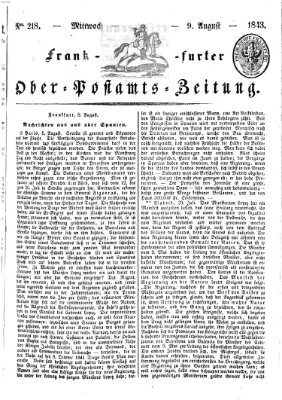 Frankfurter Ober-Post-Amts-Zeitung Mittwoch 9. August 1843