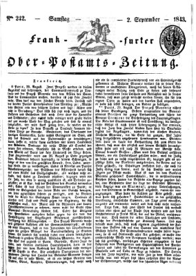 Frankfurter Ober-Post-Amts-Zeitung Samstag 2. September 1843