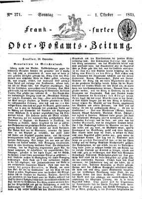 Frankfurter Ober-Post-Amts-Zeitung Sonntag 1. Oktober 1843