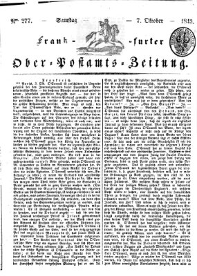 Frankfurter Ober-Post-Amts-Zeitung Samstag 7. Oktober 1843