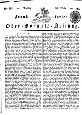 Frankfurter Ober-Post-Amts-Zeitung Montag 30. Oktober 1843