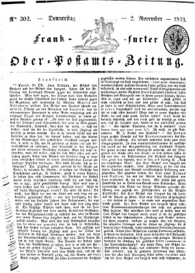 Frankfurter Ober-Post-Amts-Zeitung Donnerstag 2. November 1843