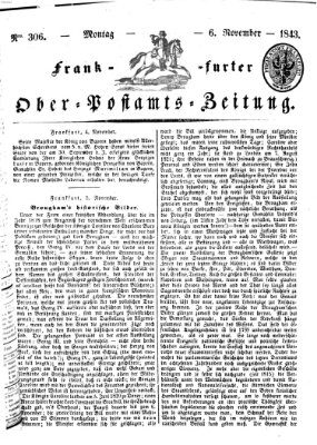 Frankfurter Ober-Post-Amts-Zeitung Montag 6. November 1843