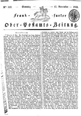 Frankfurter Ober-Post-Amts-Zeitung Sonntag 12. November 1843