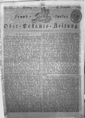 Frankfurter Ober-Post-Amts-Zeitung Sonntag 26. November 1843