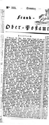 Frankfurter Ober-Post-Amts-Zeitung Sonntag 3. Dezember 1843