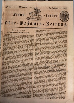 Frankfurter Ober-Post-Amts-Zeitung Mittwoch 3. Januar 1844