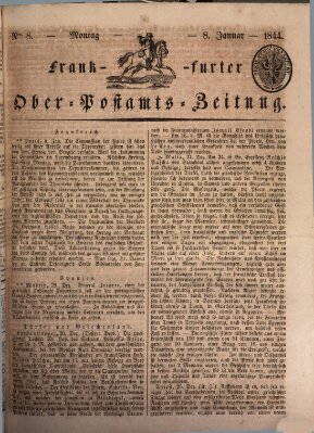 Frankfurter Ober-Post-Amts-Zeitung Montag 8. Januar 1844