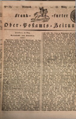 Frankfurter Ober-Post-Amts-Zeitung Mittwoch 13. März 1844