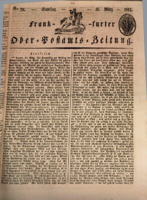 Frankfurter Ober-Post-Amts-Zeitung Samstag 16. März 1844