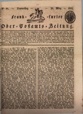 Frankfurter Ober-Post-Amts-Zeitung Donnerstag 28. März 1844