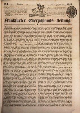 Frankfurter Ober-Post-Amts-Zeitung Samstag 4. Januar 1845