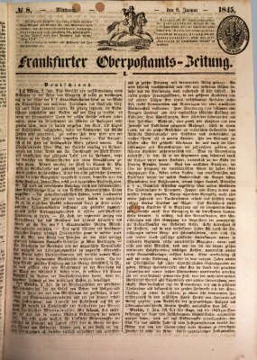 Frankfurter Ober-Post-Amts-Zeitung Mittwoch 8. Januar 1845