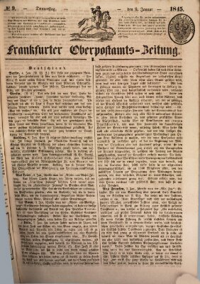 Frankfurter Ober-Post-Amts-Zeitung Donnerstag 9. Januar 1845