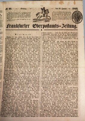 Frankfurter Ober-Post-Amts-Zeitung Sonntag 26. Januar 1845