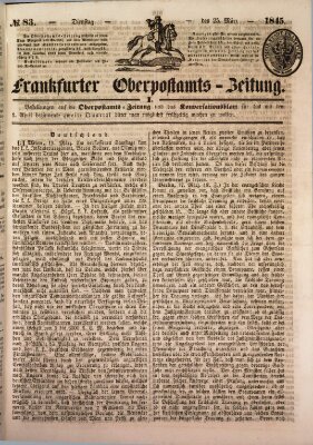 Frankfurter Ober-Post-Amts-Zeitung Dienstag 25. März 1845