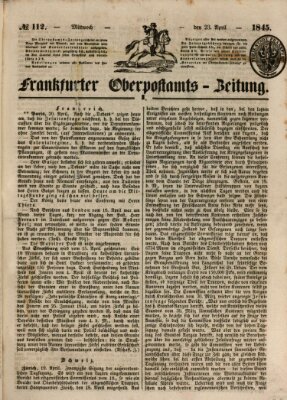 Frankfurter Ober-Post-Amts-Zeitung Mittwoch 23. April 1845