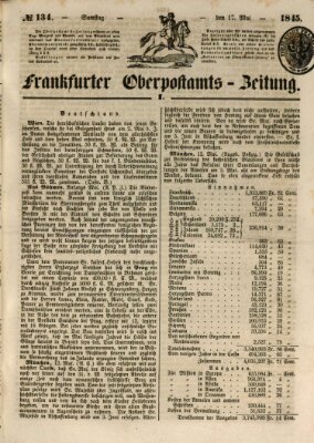 Frankfurter Ober-Post-Amts-Zeitung Samstag 17. Mai 1845