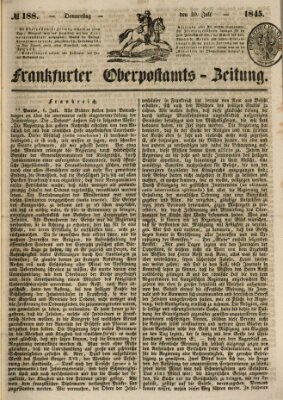 Frankfurter Ober-Post-Amts-Zeitung Donnerstag 10. Juli 1845