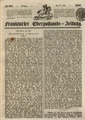 Frankfurter Ober-Post-Amts-Zeitung Sonntag 27. Juli 1845