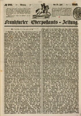 Frankfurter Ober-Post-Amts-Zeitung Montag 28. Juli 1845