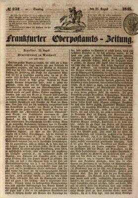 Frankfurter Ober-Post-Amts-Zeitung Samstag 23. August 1845