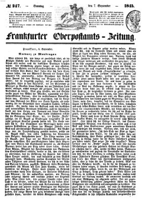 Frankfurter Ober-Post-Amts-Zeitung Sonntag 7. September 1845