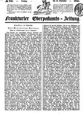 Frankfurter Ober-Post-Amts-Zeitung Dienstag 16. September 1845