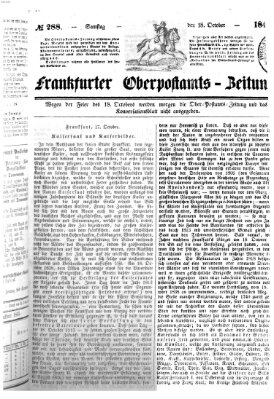 Frankfurter Ober-Post-Amts-Zeitung Samstag 18. Oktober 1845