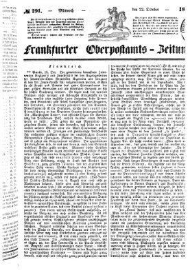 Frankfurter Ober-Post-Amts-Zeitung Mittwoch 22. Oktober 1845