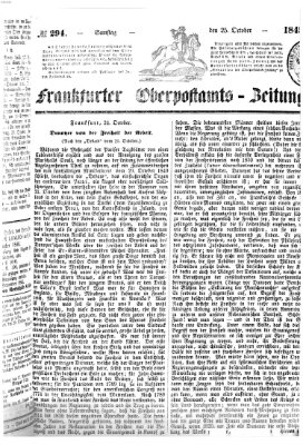 Frankfurter Ober-Post-Amts-Zeitung Samstag 25. Oktober 1845