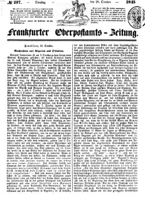 Frankfurter Ober-Post-Amts-Zeitung Dienstag 28. Oktober 1845