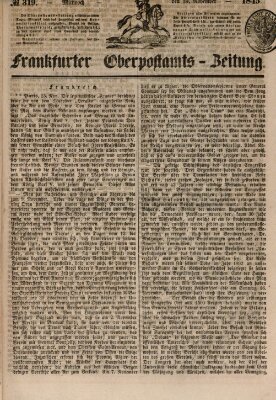 Frankfurter Ober-Post-Amts-Zeitung Mittwoch 19. November 1845