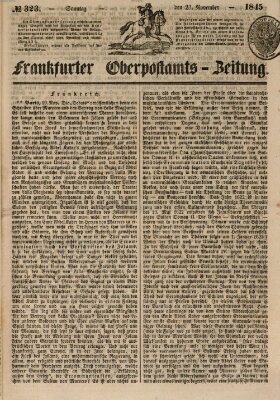 Frankfurter Ober-Post-Amts-Zeitung Sonntag 23. November 1845