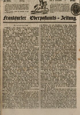 Frankfurter Ober-Post-Amts-Zeitung Freitag 5. Dezember 1845